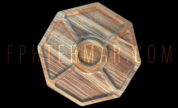 Taca drewniana z wgłębieniami i wkładką na sosy, producent wyrobów z drewna ,akcesoria kuchenne